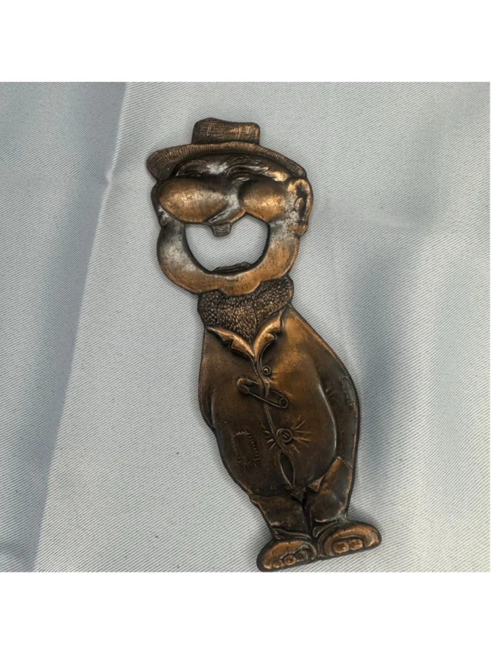 Vintage Metal Laughing Hobo “Tramp” Bottle Opener Novelty Barware Collectible